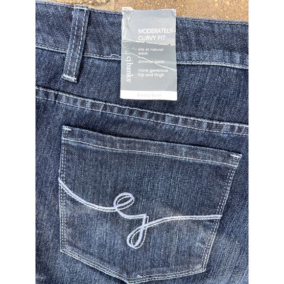 NWT CJ Banks mid waisted barely bootcut jeans size 18 long x34 - Picture 5 of 6